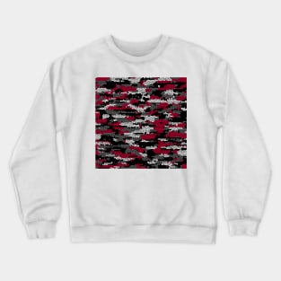 Camo Pattern - Red Grey Crewneck Sweatshirt